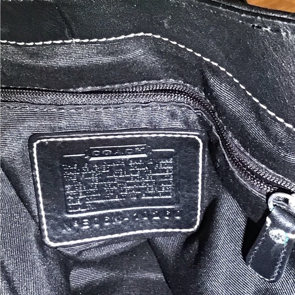 Coach black leather nylon hobo shoulder bag - Picture 8 of 9